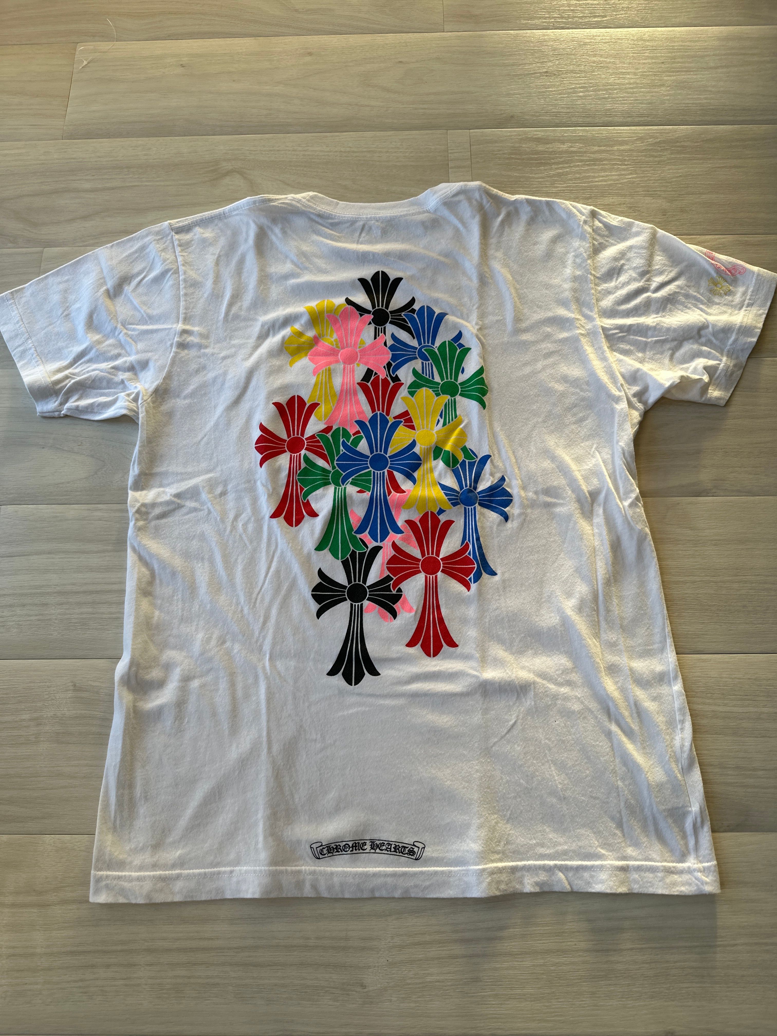 Chrome Hearts Multi Color Cross Cemetery T-Shirt "White"