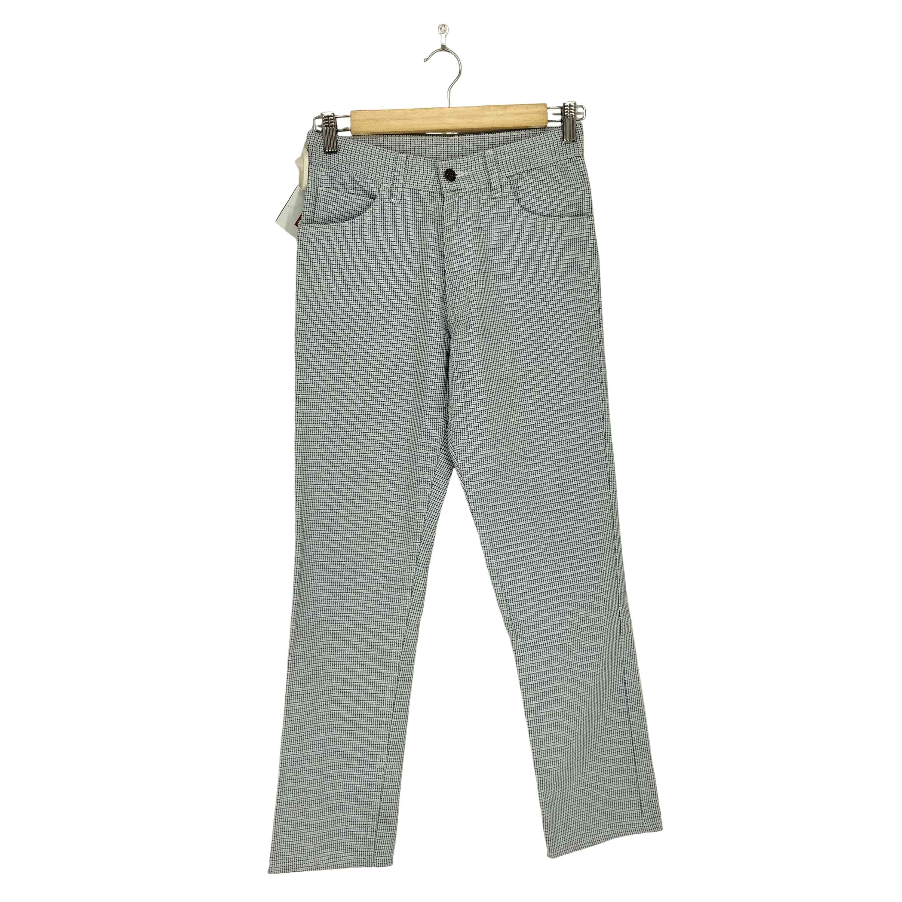 97年製 ホワイトタブ 504-2730 チェックジップフライパンツ【1140140359763】