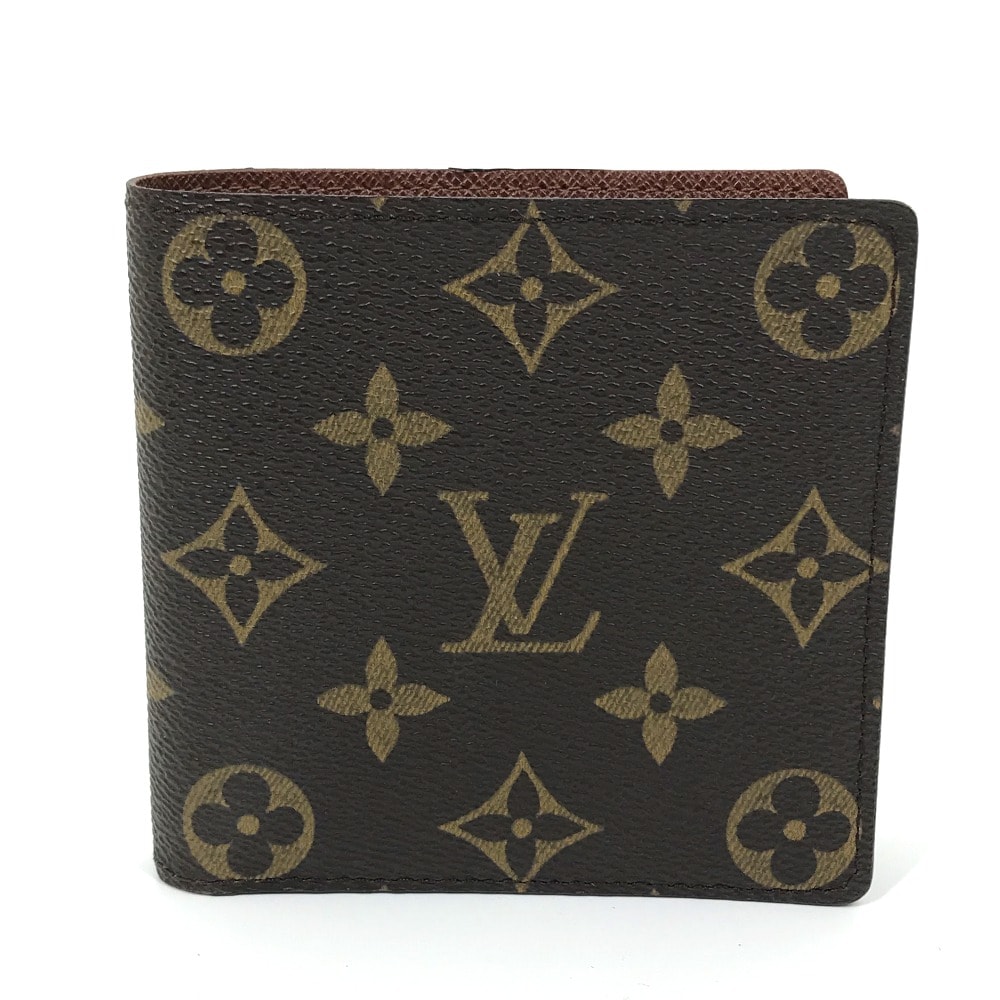 ルイヴィトン LOUIS VUITTON ポルトフォイユ・マルコ M61675 モノグラム 短財布 コンパクトウォレット 2つ折り財布 モノグラムキャンバス ブラウン