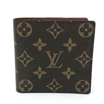 ルイヴィトン LOUIS VUITTON ポルトフォイユ・マルコ M61675 モノグラム 短財布 コンパクトウォレット 2つ折り財布 モノグラムキャンバス ブラウン