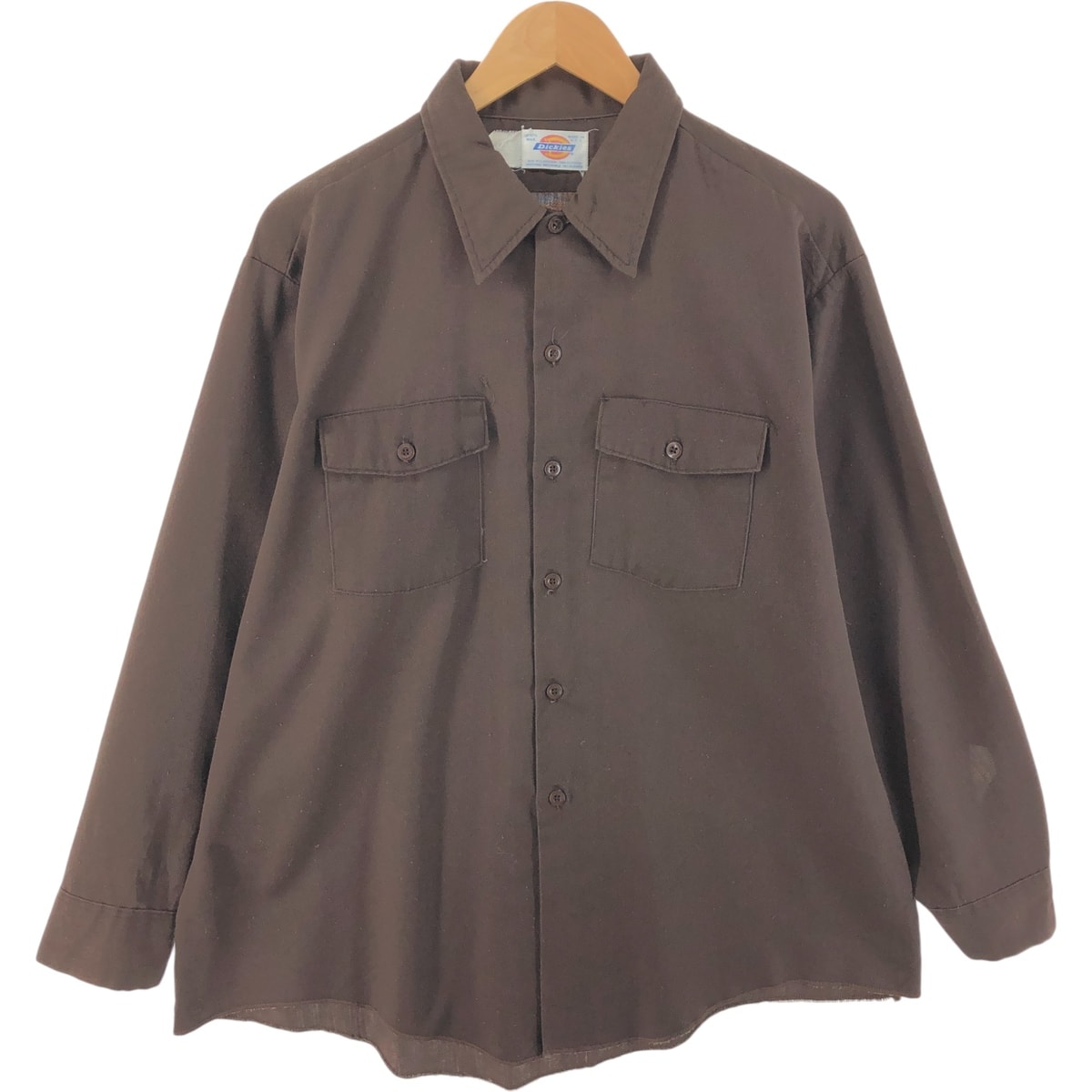古着 80年代 ディッキーズ Dickies 長袖 ワークシャツ USA製 メンズM相当 ヴィンテージ/eaa521086