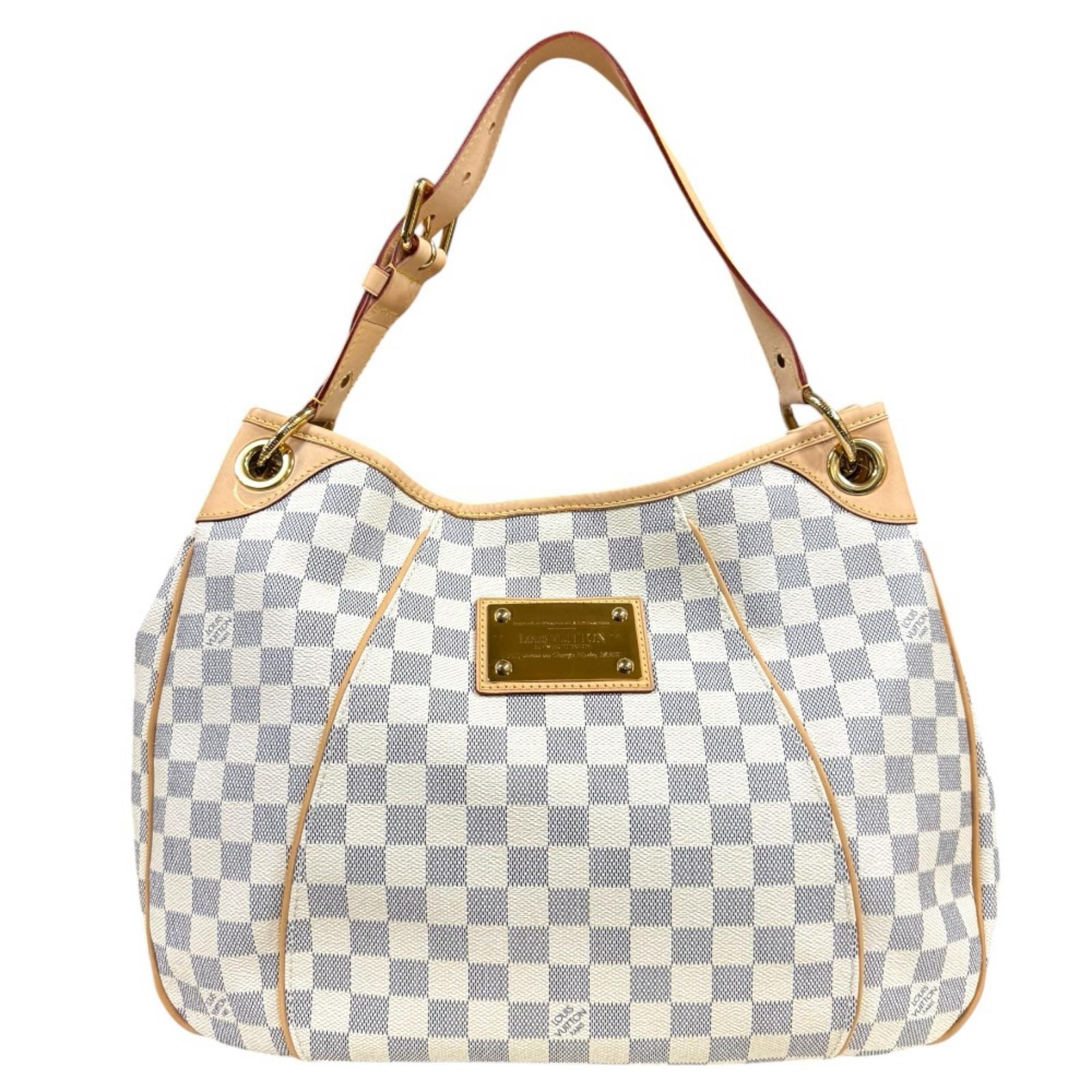 ルイヴィトン ガリエラPM ダミエアズール ショルダーバッグ ダミエアズールキャンバス N55215 ホワイト レディース LOUIS VUITTON 中古
