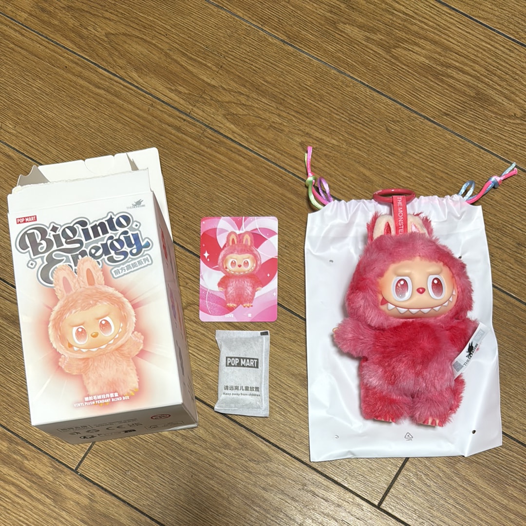 POP MART THE MONSTERS (LABUBU) Big into Energy Series Plush Pendant LOVE