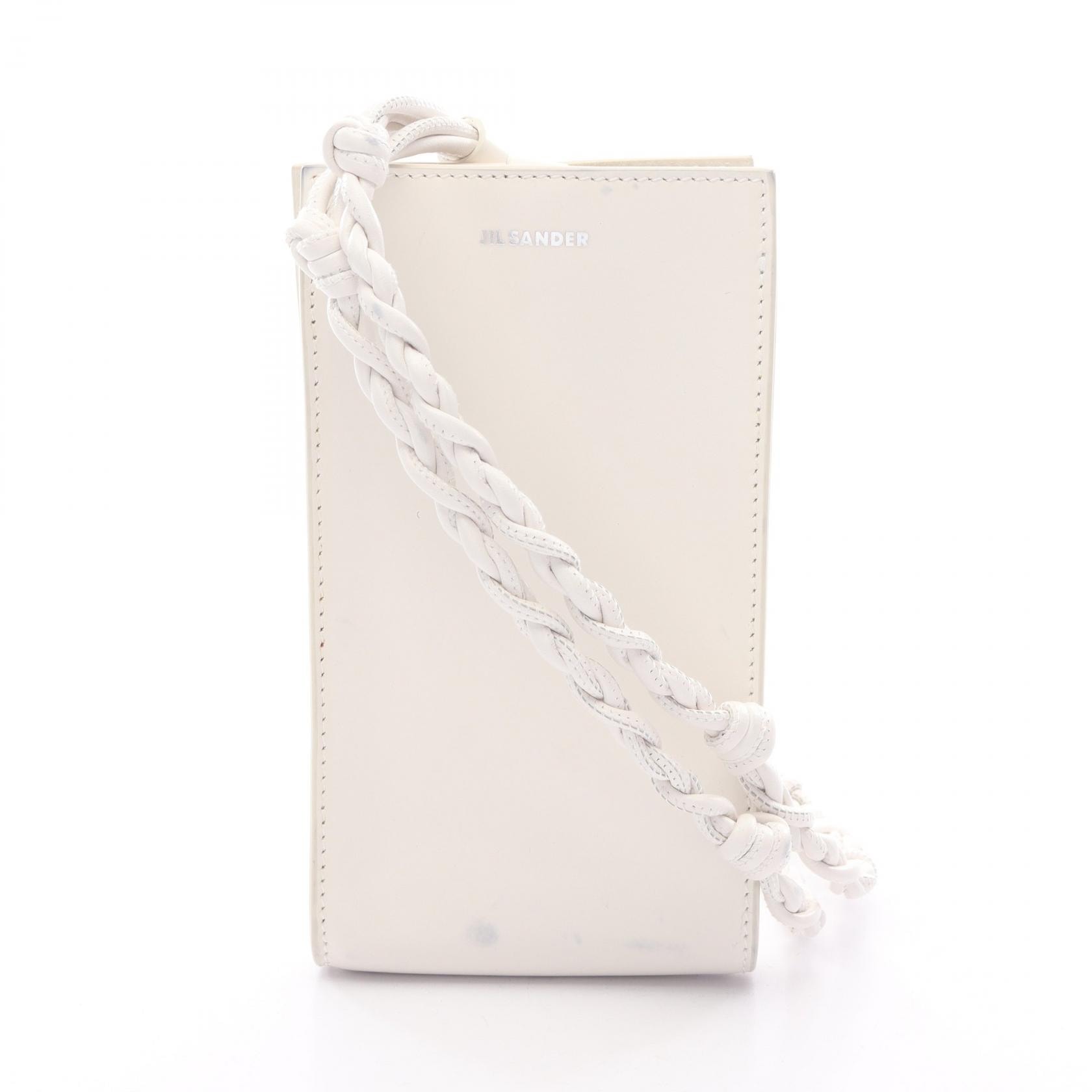 ジルサンダー JIL SANDER TANGLE タングル ショルダーバッグ バッグ レザー レディース ホワイト系 【中古】