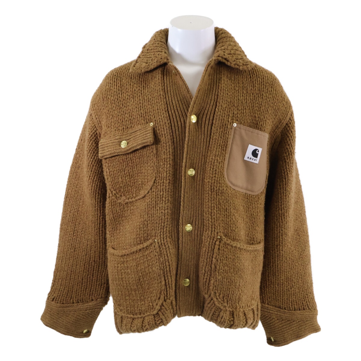 サカイ xCarhartt WIP【美品/23AW】23-03111M Knit Jacket Michigan ニットジャケット ミシガン 3