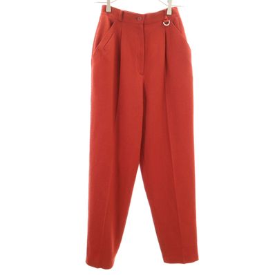 Christian Dior クリスチャンディオール 90s オールド タック ウールパンツ S オレンジ系