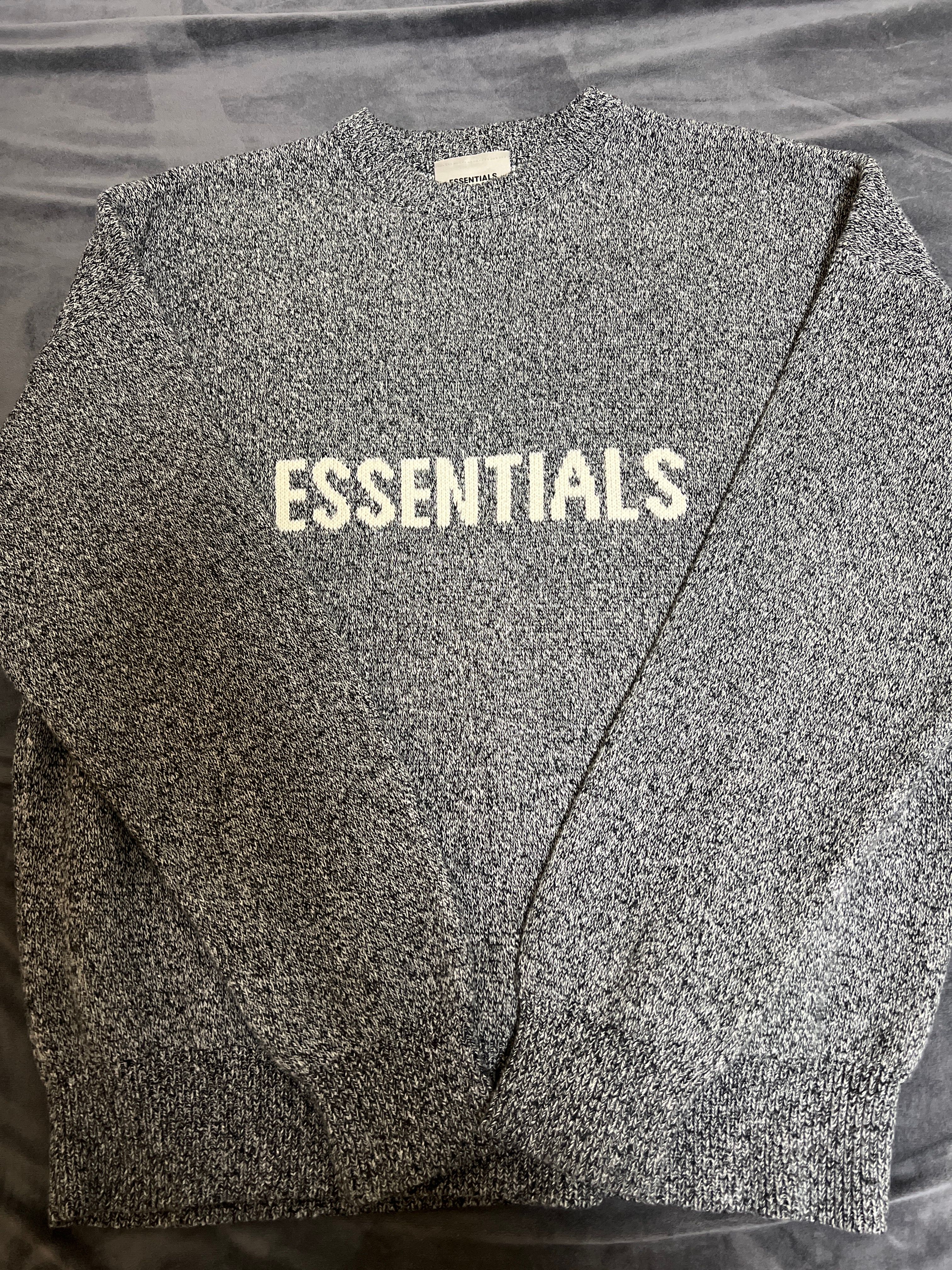 FEAR OF GOD ESSENTIALS Knit Sweater "Grey Melange"