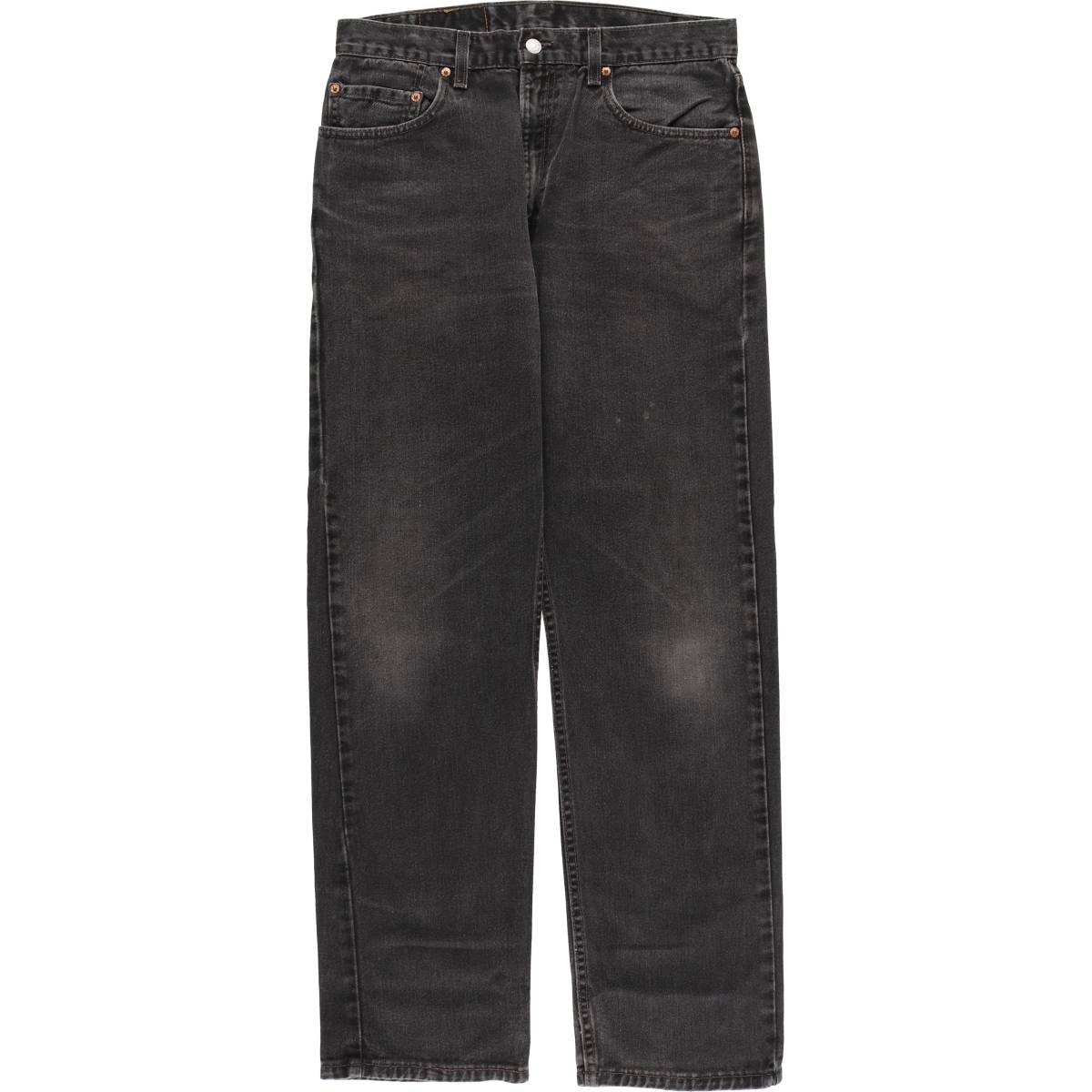古着 00年代 リーバイス Levi's 505 REGULAR FIT STRAIGHT LEG ブラックデニム テーパードデニムパンツ USA製 メンズw33相当/evb033116