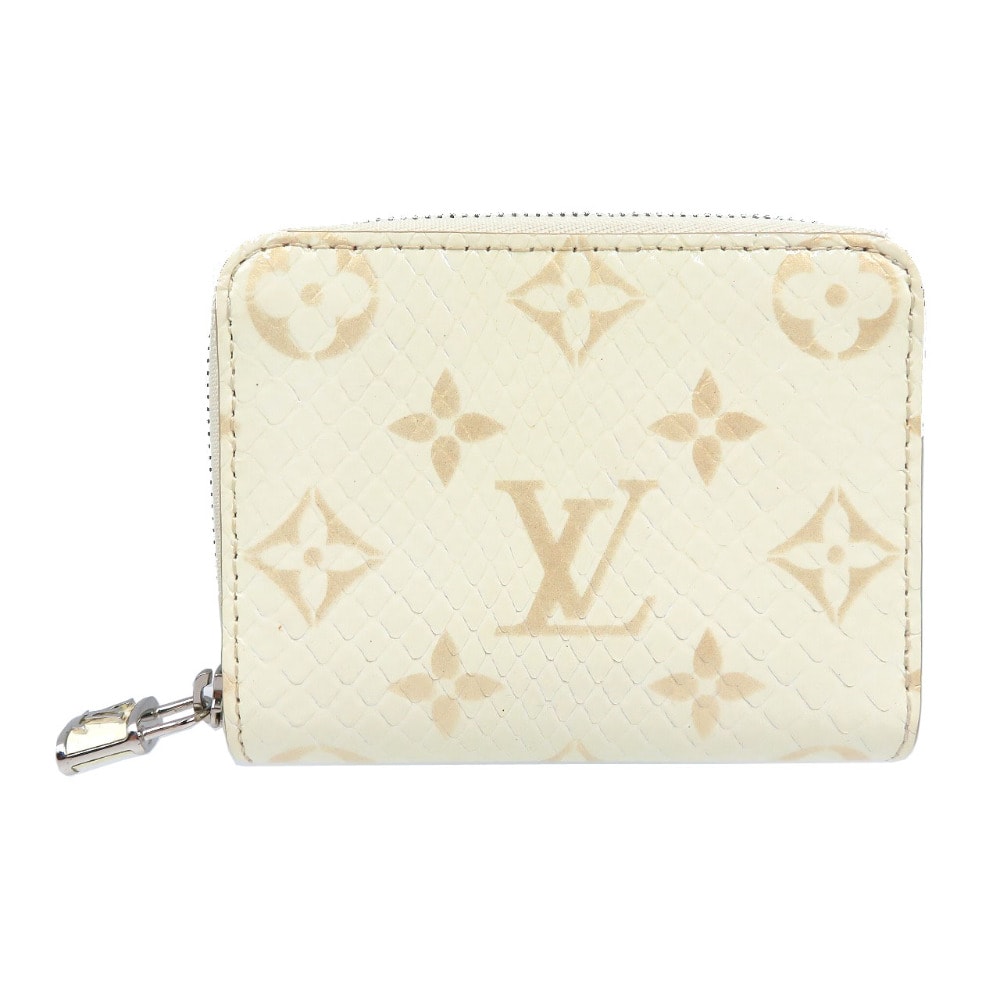 Louis Vuitton Zippy Coin Purse Python Leather "Latte"
