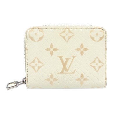 Louis Vuitton Zippy Coin Purse Python Leather "Latte"