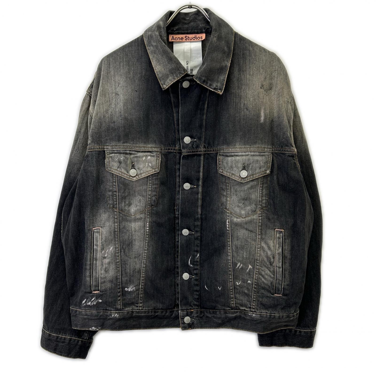 アクネ ストゥディオズ FN-UX-OUTW000073 25FW オーバーサイズ ペイント デニムジャケット XS