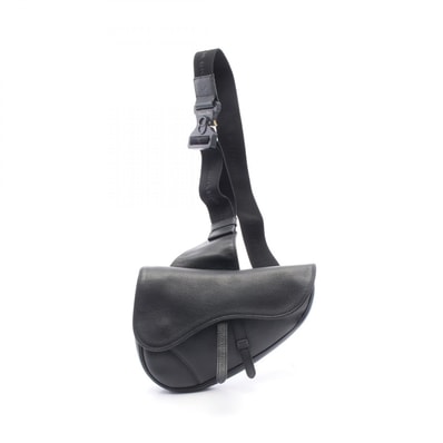 ディオール Dior SADDLE サドル ウエストバッグ ボディバッグ バッグ レザー メンズ ブラック系 【中古】