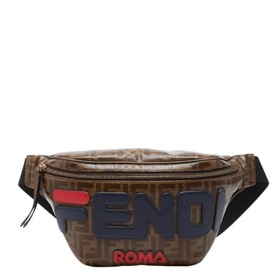 フェンディ × フィラ ズッカ ボディバッグ ウエストバッグ 8BM006 ブラウン マルチカラー PVC レディース FENDI 【中古】
