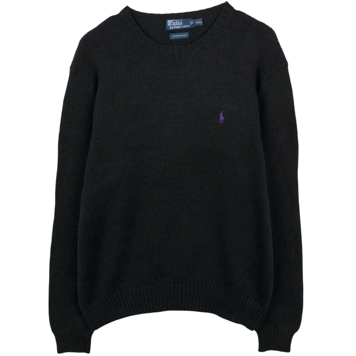 古着 ラルフローレン Ralph Lauren POLO by Ralph Lauren ピマコットンニットセーター メンズXXL相当/eaa654434