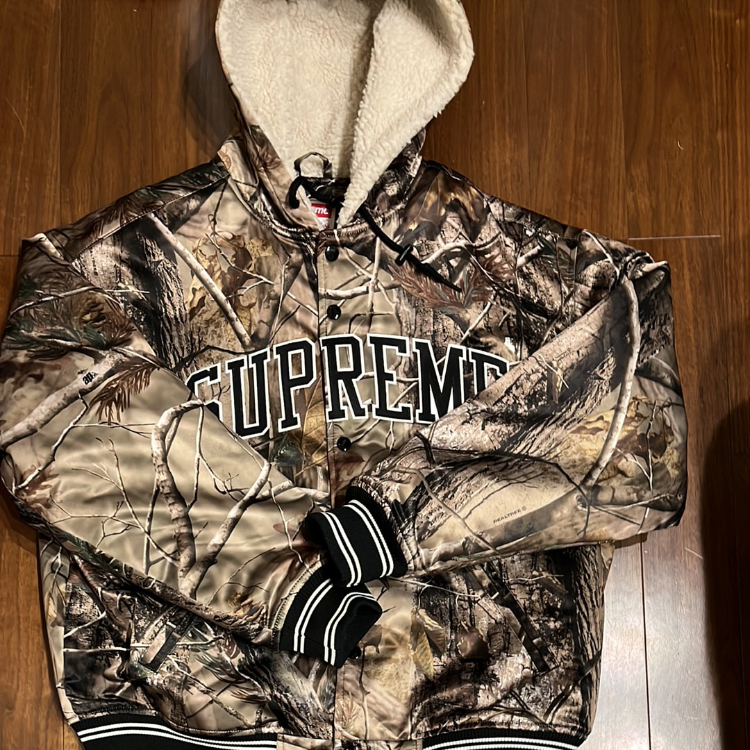 Supreme Studded Suede Zip Up Cardigan 