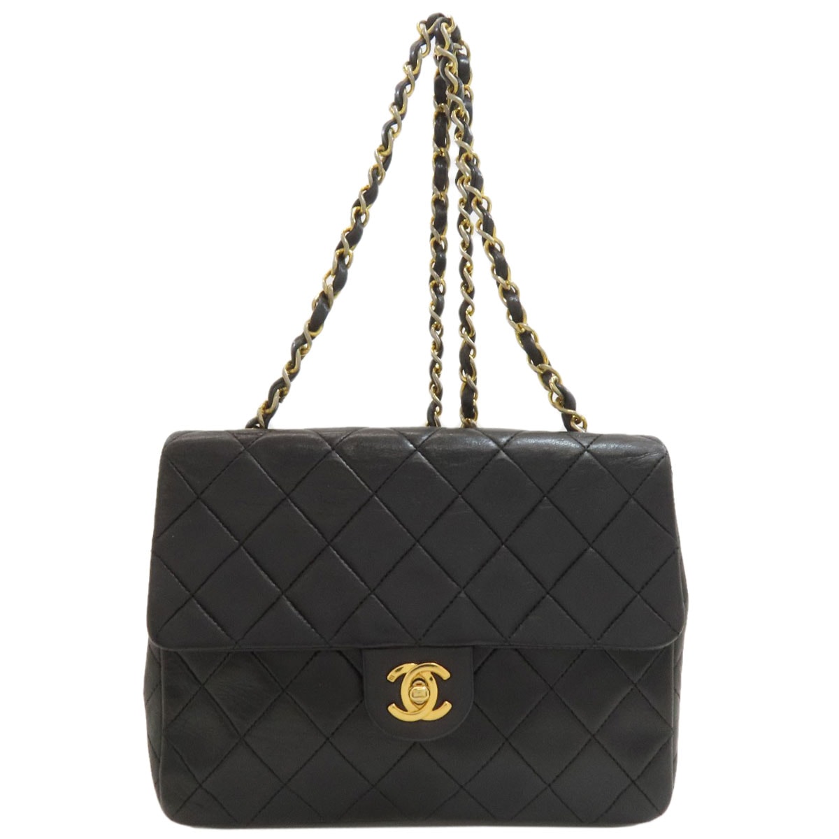 CHANEL シャネル マトラッセ ココマーク ゴールド金具 ショルダーバッグ ラムスキン レディース [中古]