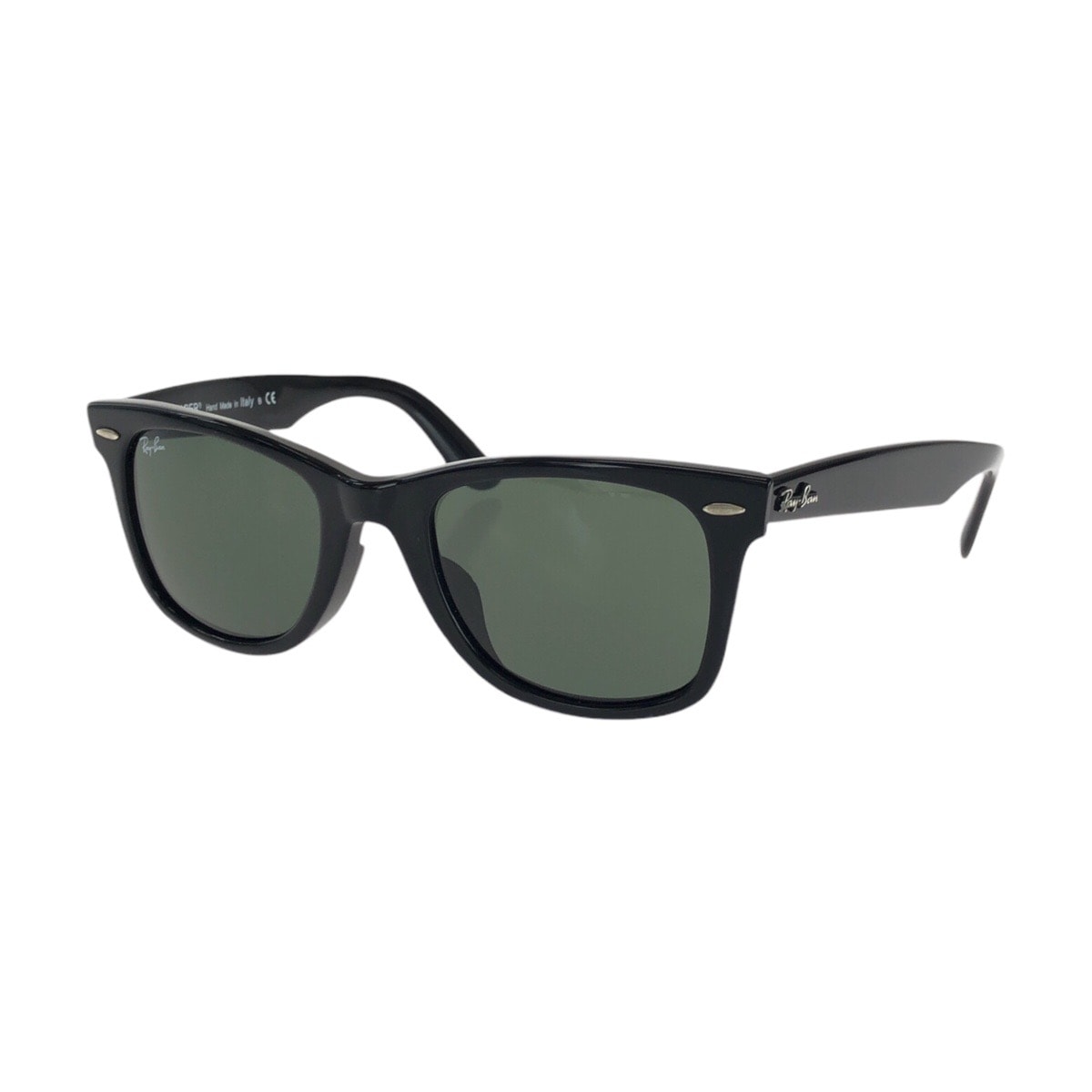 美品 Ray-Ban レイバン ORIGINAL WAYFARER ブラック グリーン シルバー金具 プラスチック メタル/ サングラス 男女兼用 ウェリントン 603456 【中古】