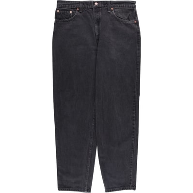 古着 90年代 リーバイス Levi's 00550-0260 RELAXED FIT TAPERED LEG ブラックデニム テーパードデニムパンツ USA製 メンズw35相当 ヴィンテージ/evb031723