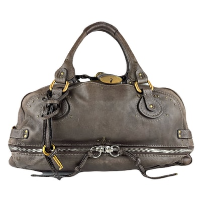 クロエ Chloe ハンドバッグ パディントン レザー ブラウン レディース【中古】 z8984