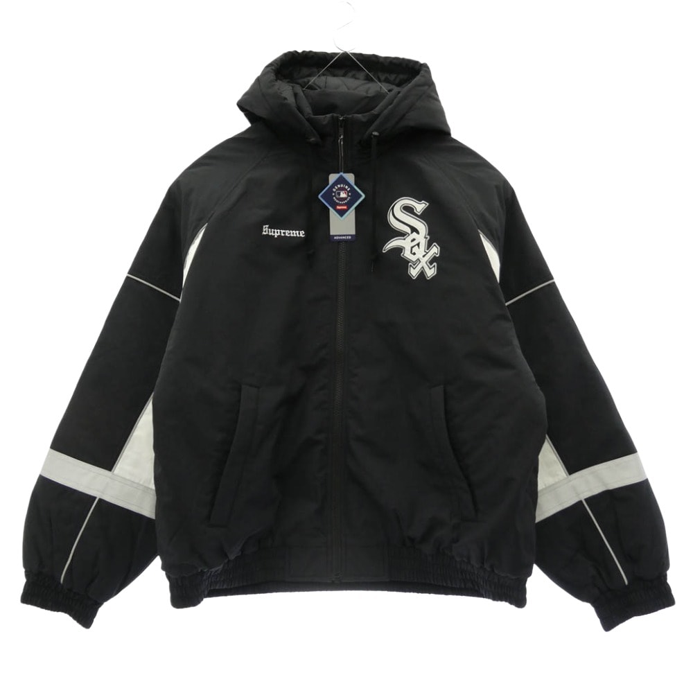 Supreme シュプリーム 25AW × Chicago White Sox シカゴ ホワイトソックス Stadium Jacket スタジアム ジャケット フーデッド スタジャン Lサイズ ダークネイビー系 L【極上美品】【中古】