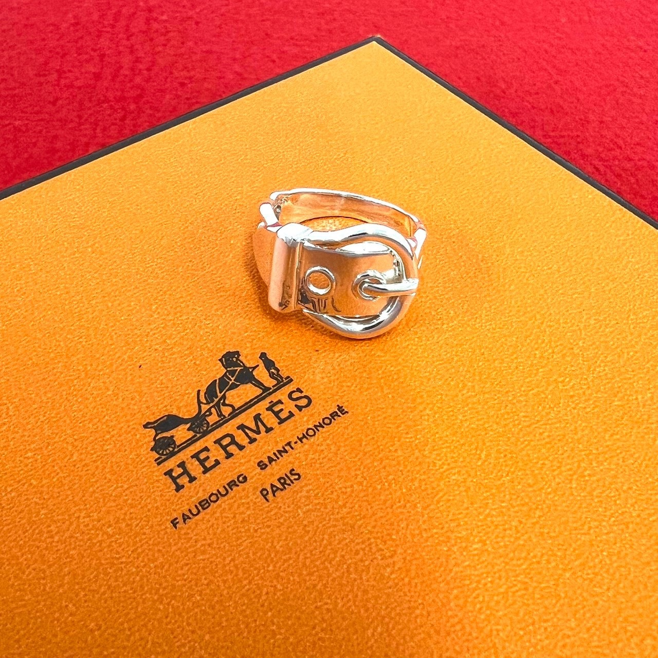 HERMES エルメス ブックル セリエ リング シルバー925 リング・指輪 12号 シルバー
45497