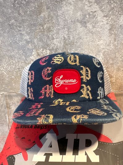 Supreme Gradient Jacquard Denim Mesh Back 5-Panel "Blue"