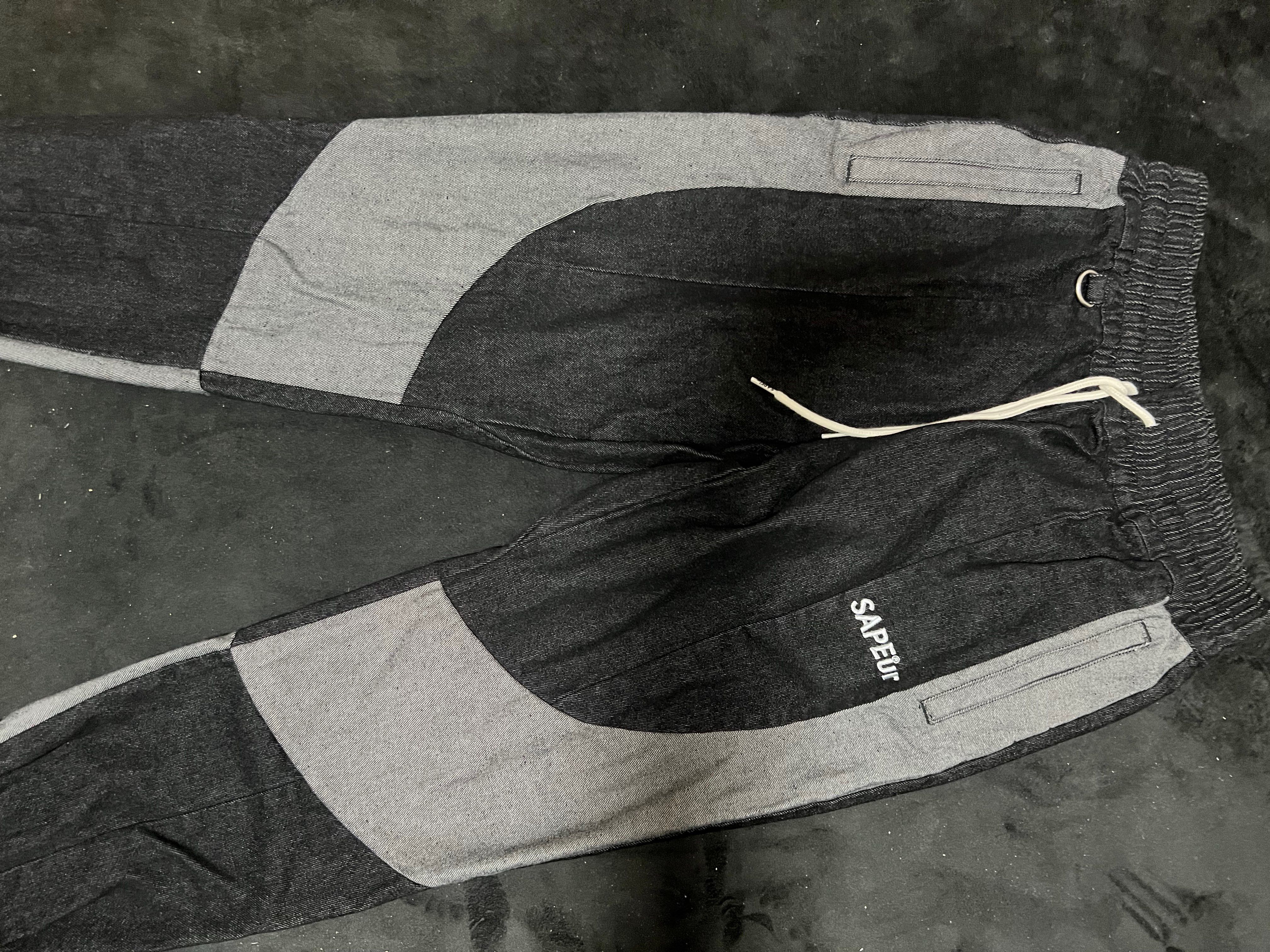 SAPEur DENIM TRACK PANTS "Black"