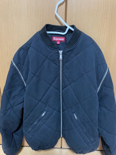 Supreme Zip-Off Sleeve Quilted Bomber Jacket "Black"