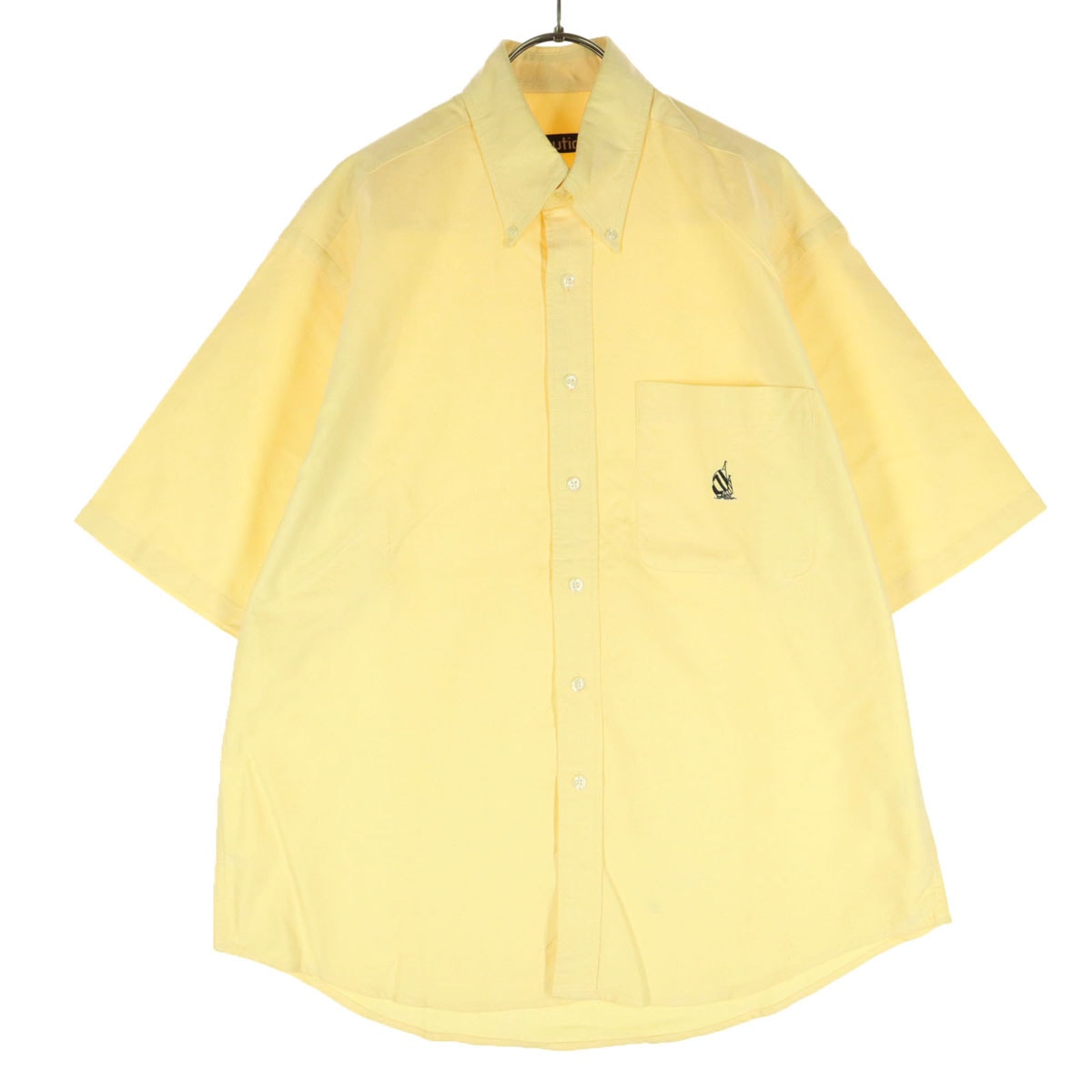 NAUTICA ノーティカ 90s オールド 半袖 ボタンダウンシャツ S イエロー