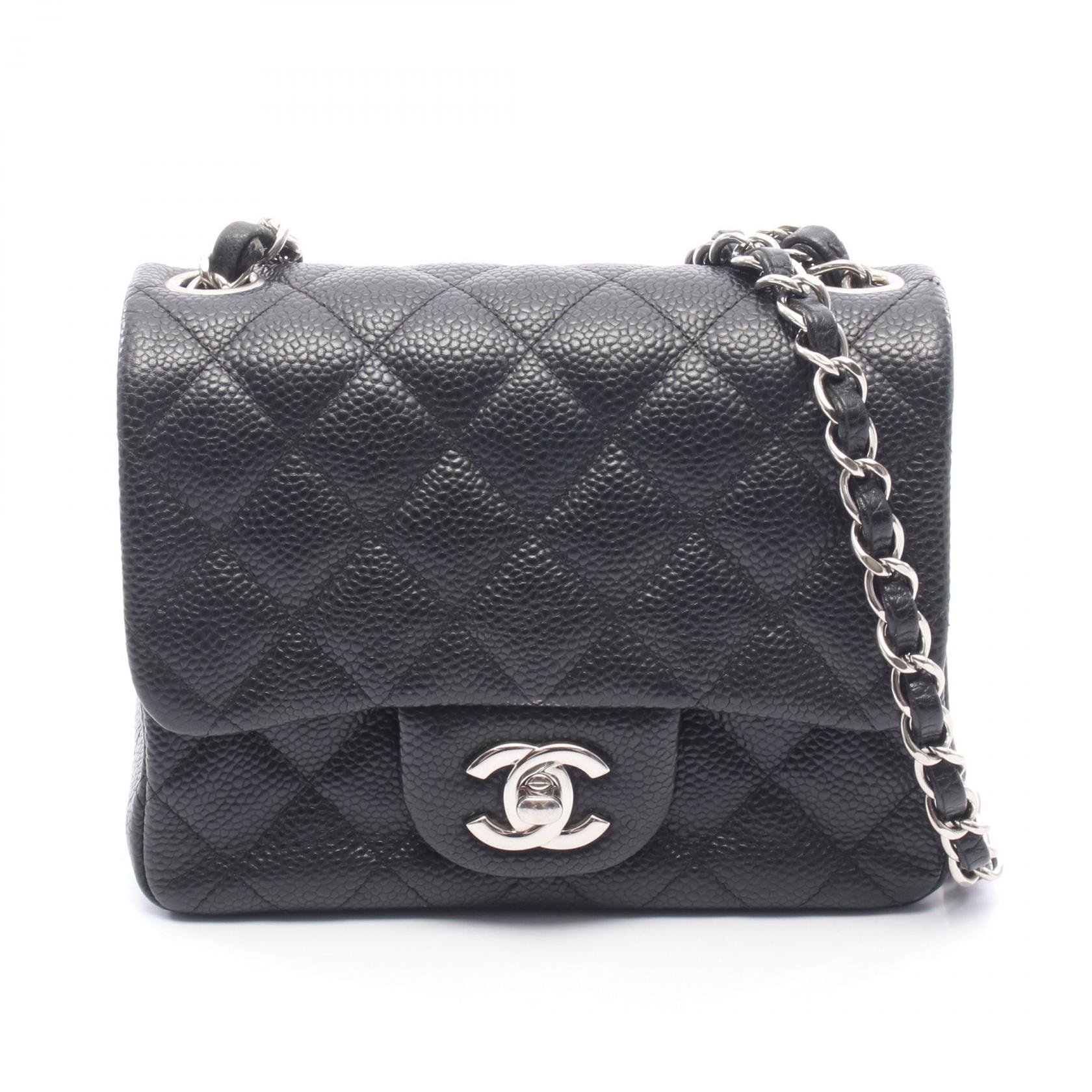 シャネル CHANEL ミニマトラッセ ショルダーバッグ バッグ キャビアスキン(グレインドカーフ) レディース ブラック系 【中古】