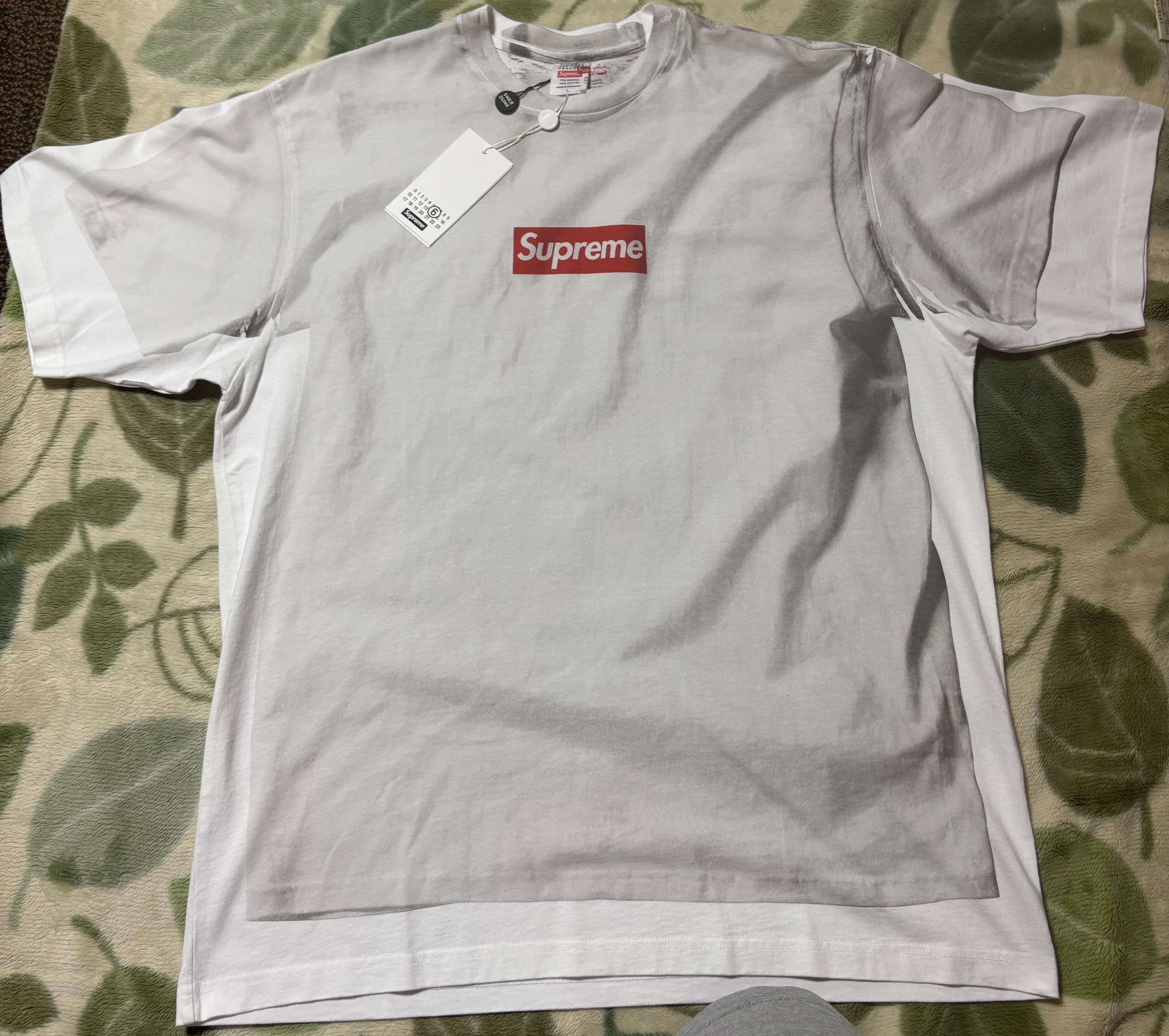 Supreme x MM6 Maison Margiela Box Logo Tee "White"