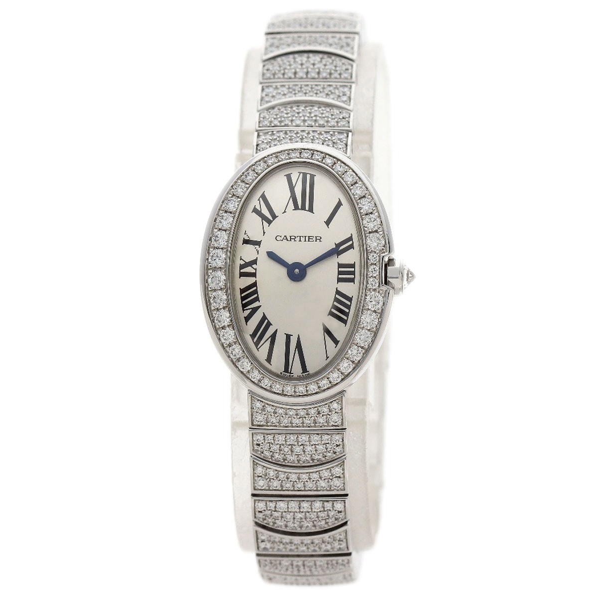 CARTIER カルティエ HPI00327 ミニベニュアール ダイヤモンド 腕時計 K18WG K18WGxダイヤモンド レディース [中古]