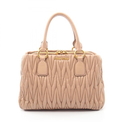 ミュウ ミュウ Miu Miu MATELASSE' マテラッセ ハンドバッグ バッグ レザー レディース ピンク系 RN0961 【中古】
