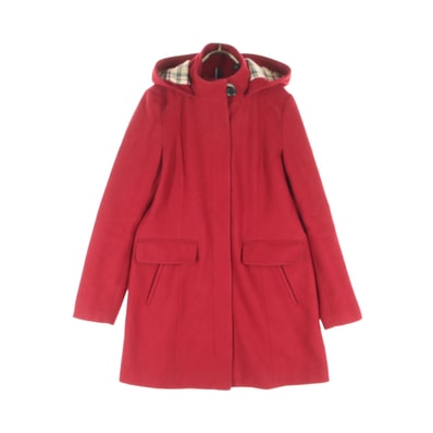 TOMMY HILFIGER トミーヒルフィガー ウール混 長袖 ジップ コート S レッド フーディー