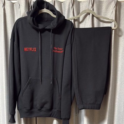 ENNOY Stylistshibutsu x Netflix 23AW Hoodie+Pants Setup "Black/Netflix Red"