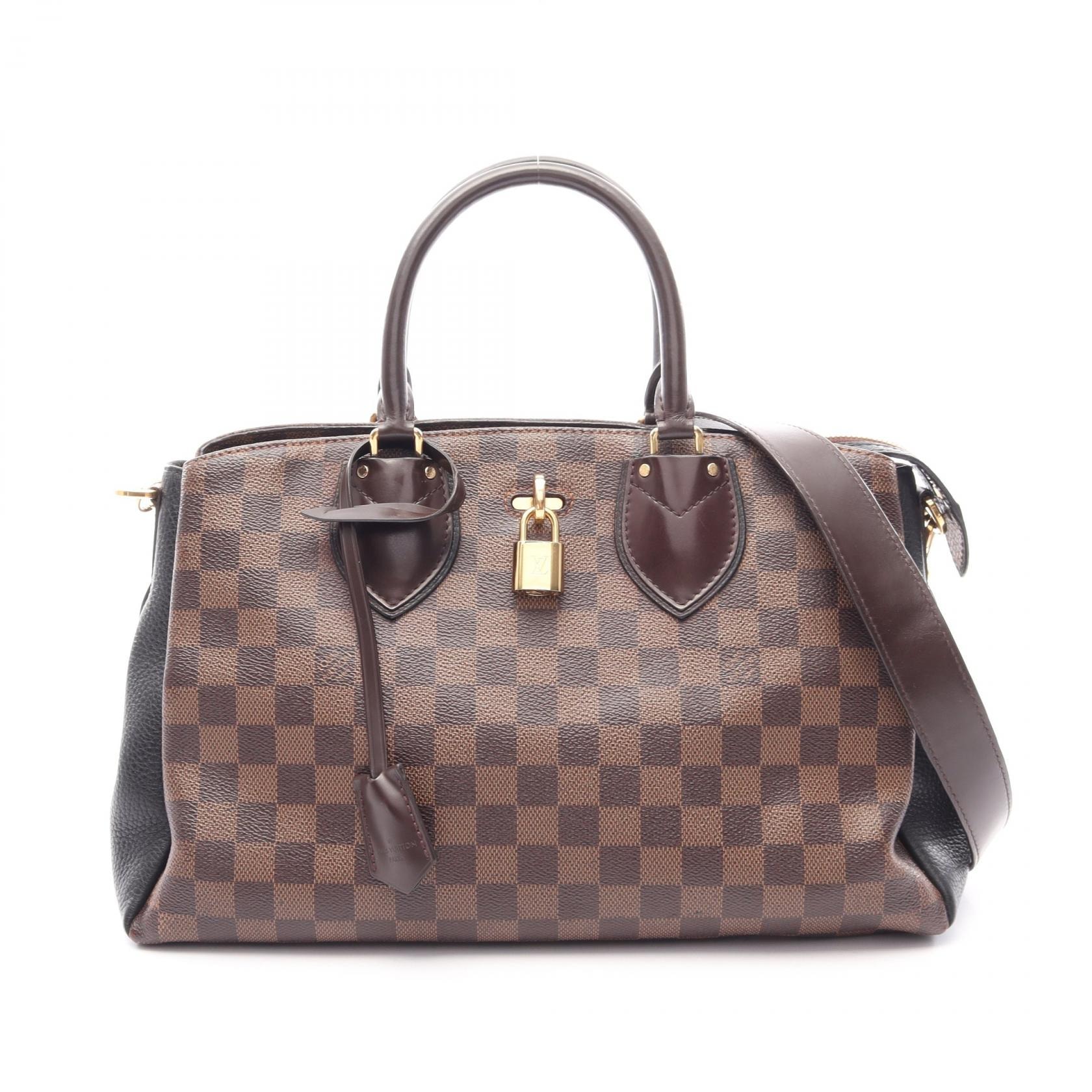 ルイ・ヴィトン LOUIS VUITTON ノルマンディー2WAY ハンドバッグ バッグ PVCコーティングキャンバス レザー ダミエ エベヌ レディース ブラウン系 / ブラック系 / ノワール N41487 【中古】