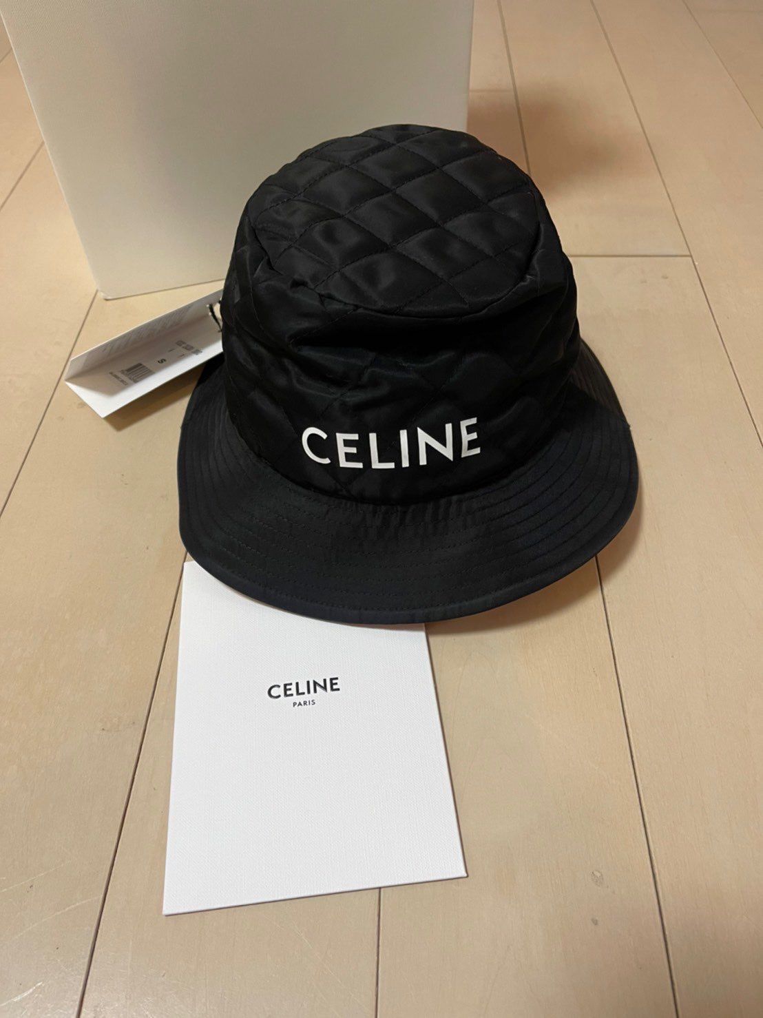 CELINE Quilting Bucket Hat Nylon Twill "Black"
