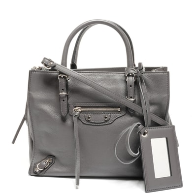 バレンシアガ BALENCIAGA レザー ペーパーミニ 2way ハンドバッグ【中古】