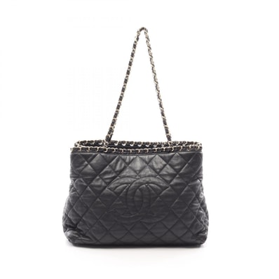 シャネル CHANEL マトラッセ トートバッグ バッグ レザー レディース ブラック系 【中古】