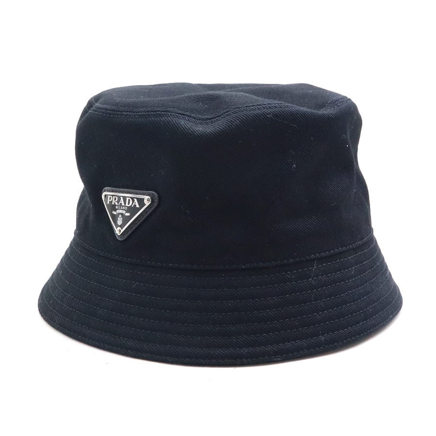 プラダ PRADA ハット バケツハット/ポリアミド ブラック ユニセックス【中古】 56544k