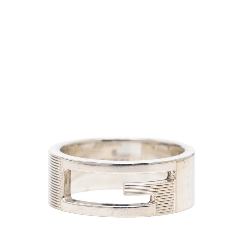 グッチ ブランデッドG リング 指輪 #17 SV925 シルバー レディース GUCCI 中古