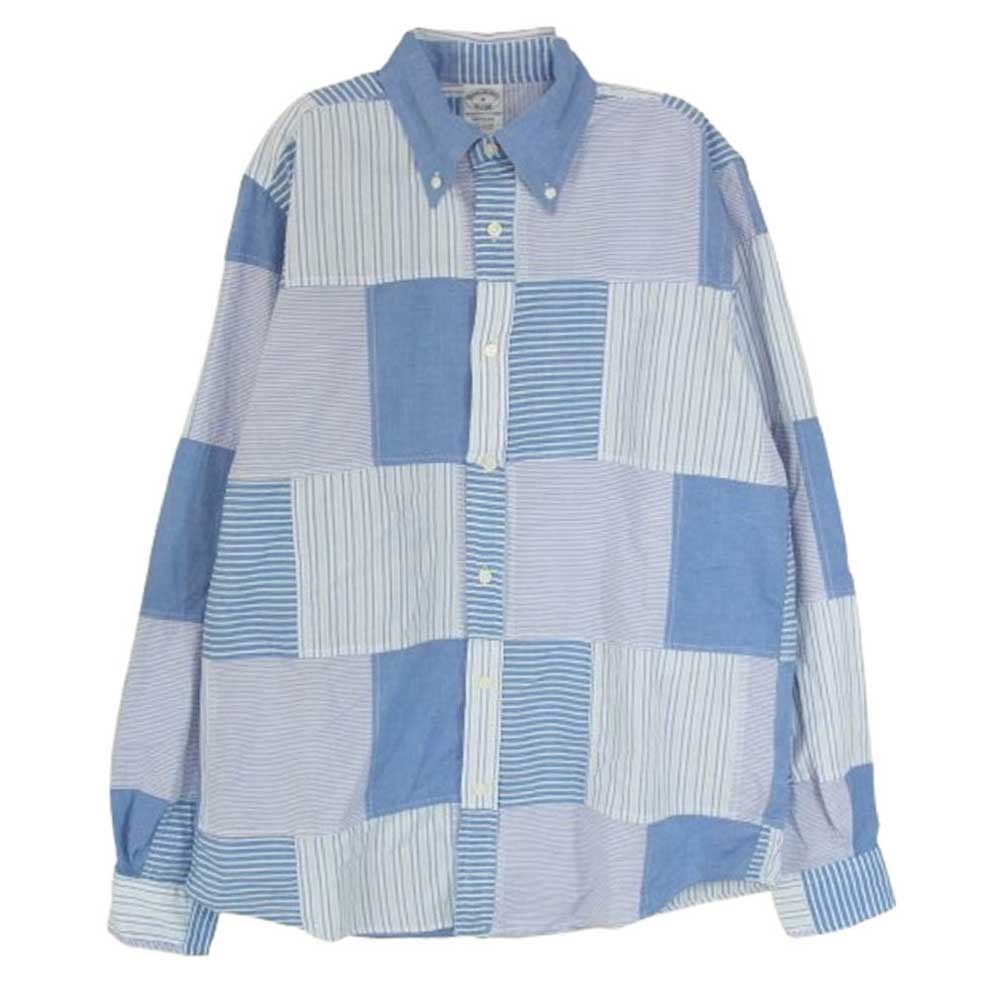 Brooks Brothers ブルックスブラザーズ 長袖シャツ パッチワーク 長袖 シャツ ブルー系 M【中古】