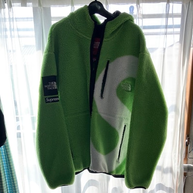 Supreme x The North Face S Logo Hooded Fleece Jacket "Green"