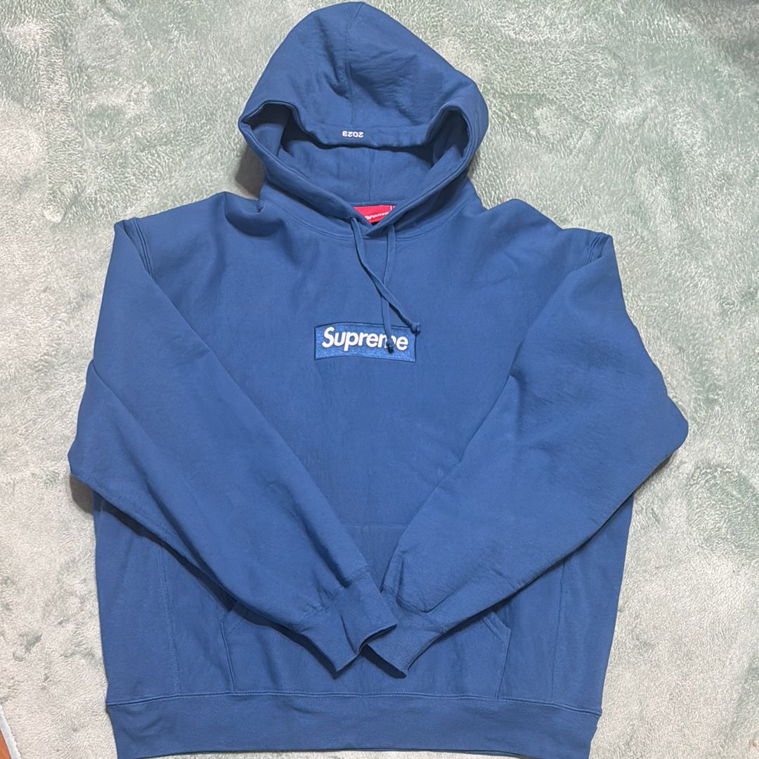 Supreme Box Logo Hooded Sweatshirt "Blue" (23FW)