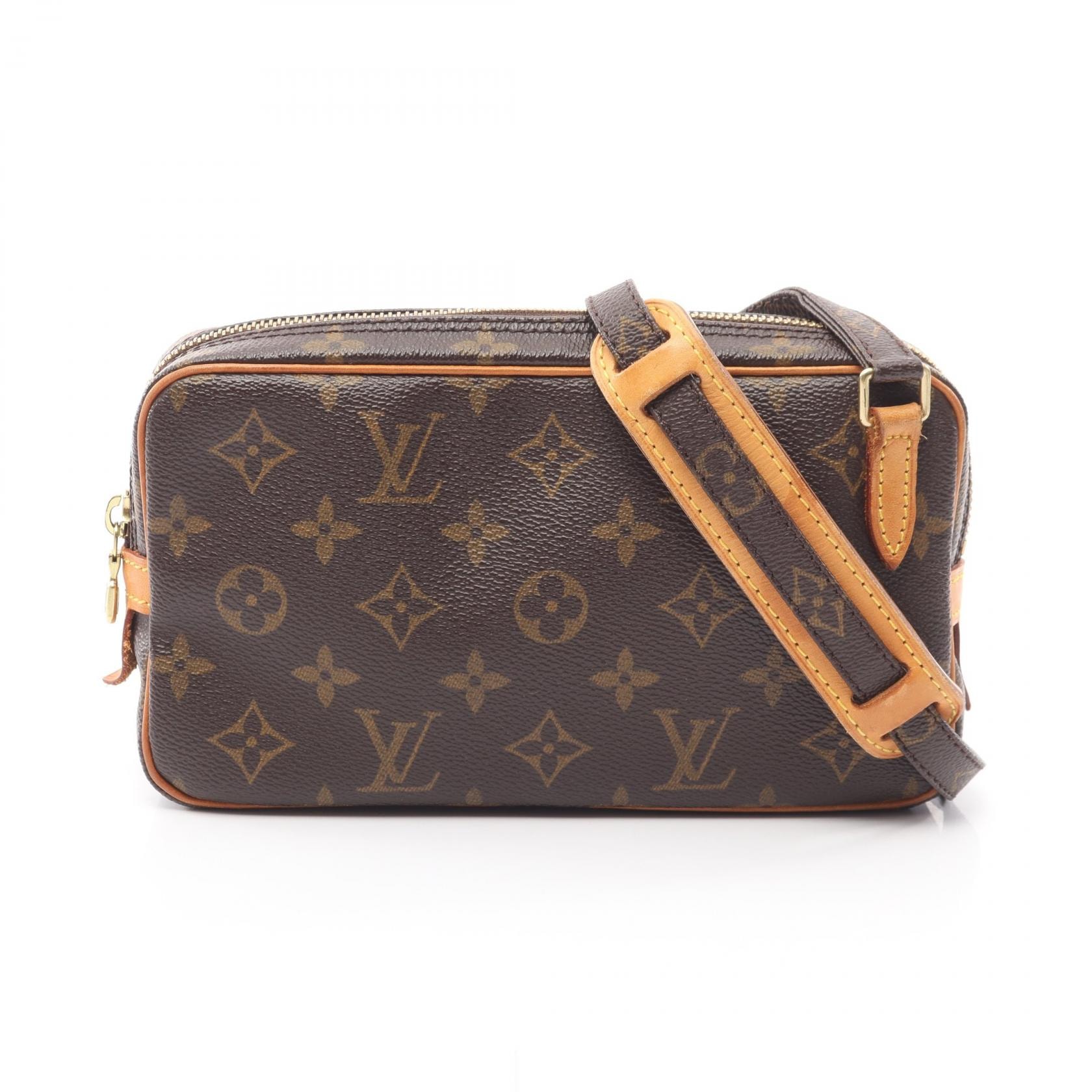 ルイ・ヴィトン LOUIS VUITTON マルリーバンドリエール ショルダーバッグ バッグ PVCコーティングキャンバス レザー モノグラム レディース ブラウン系 M51828 【中古】