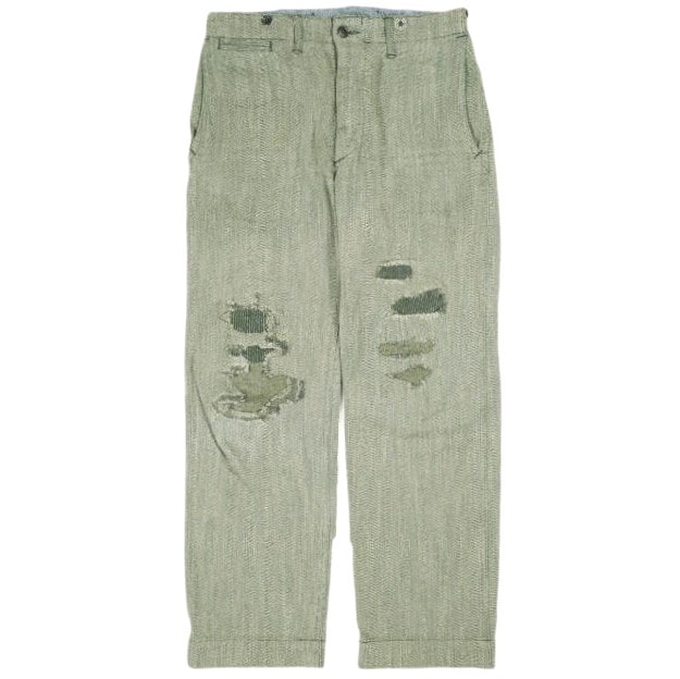 RRL ダブルアールエル 25AW ディストレスト ヘリンボーンツイルフィールドパンツ 782972010001 28 Faded Gray Double RL リペア加工 ボトムス g24712