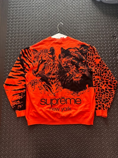 Supreme Big Cats Jacquard L/S Top "Orange"