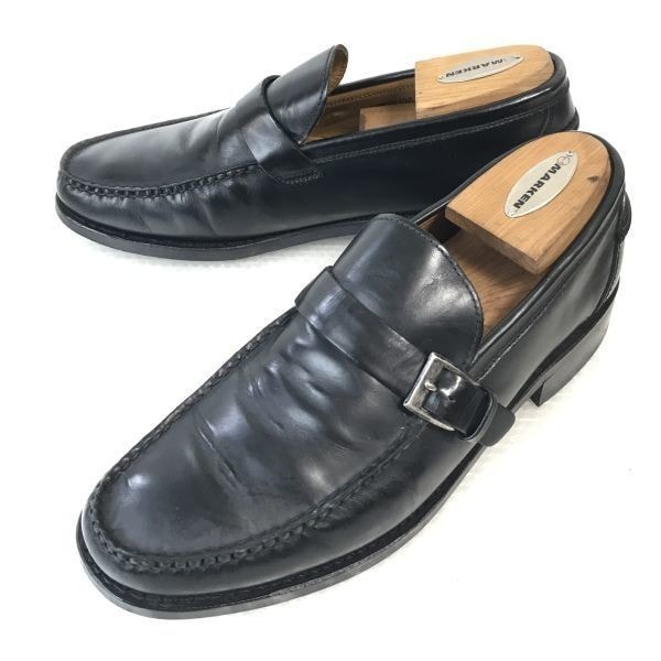 ビンテージ★リーガル/REGAL WEST COAST★本革/グッドイヤー製法/モンクストラップ/ローファー【24.5/黒/BLACK】ビジネス/shoes◆D-187