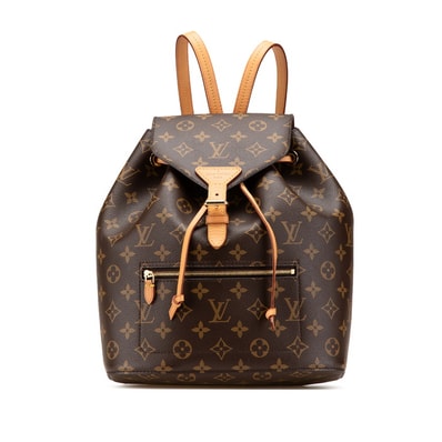 ルイ ヴィトン モノグラム モンスリー リュック バックパック M43431 ブラウン PVC レザー レディース LOUIS VUITTON 中古