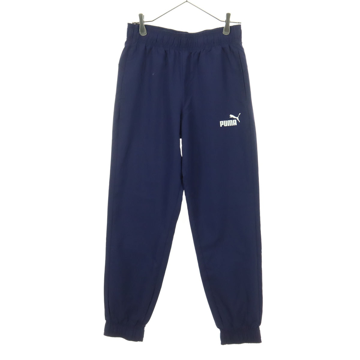 PUMA プーマ ワンポイントロゴ 裏メッシュ ジョガーパンツ M ネイビー